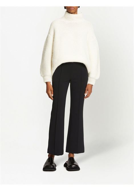 Black Bi-Stretch Crepe Flared Pants - women PROENZA SCHOULER WHITE LABEL | WL2246136001